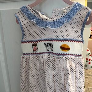 Chick-fil-A inspired Smocked Dress